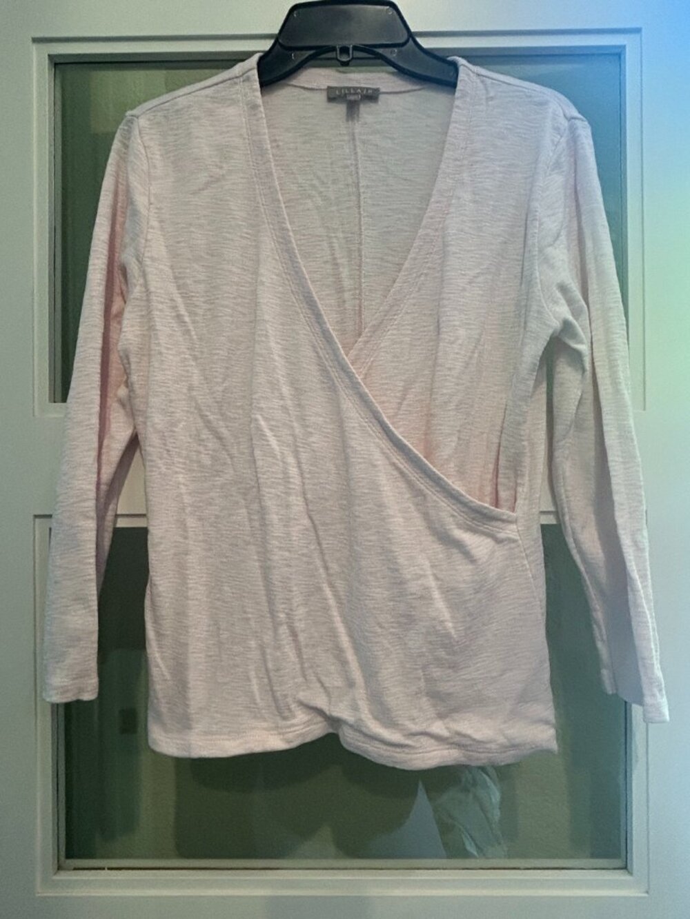 Lilla P Blush Pink 3/4 Sleeve Top - Size L